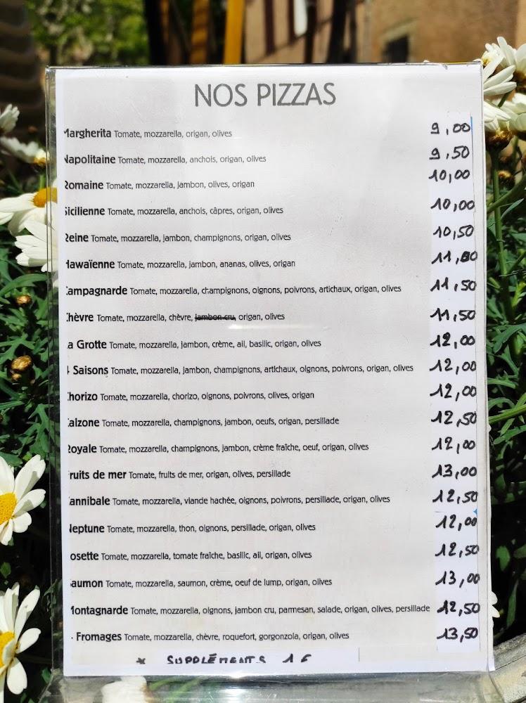 La Grotte Italienne Restaurant - Menu Image 1